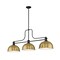Z-Lite Melange Billiard, 3-Light, 13.25 In.W x 52 In.L x 21 In.H, Matte Black/Heritage Brass 725-3MB-D12HBR - alternate 1
